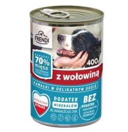 FRENDI with Beef chunks in delicate sauce - wet dog food - 400g