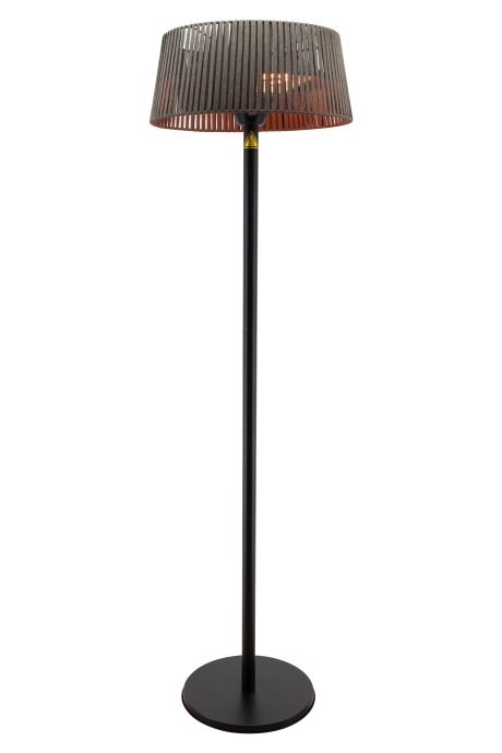 TunaBone Electric Standing Patio Heater, Double clear halogen heating lamps TB1821SH-01 Patio heater 2100 W Black