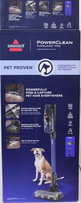 SALE OUT. Bissell Stick Vacuum PowerClean FurGuard Pro Cordless operating 280 W 25.2 V Operating time (max) 50 min Black/Titanium/Midnight Blue War...