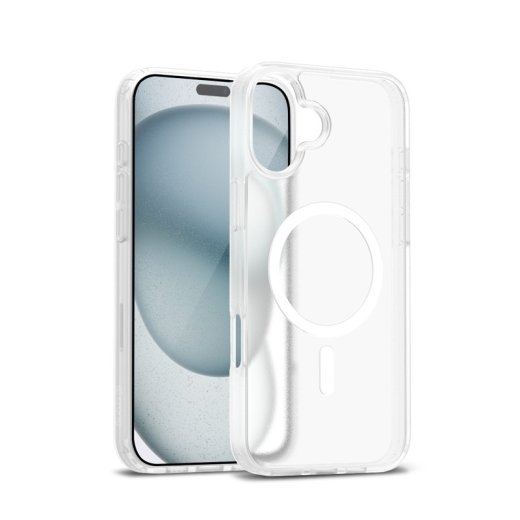 Crong Case MagSafe iPhone 17 White Hybrid Matte Magn