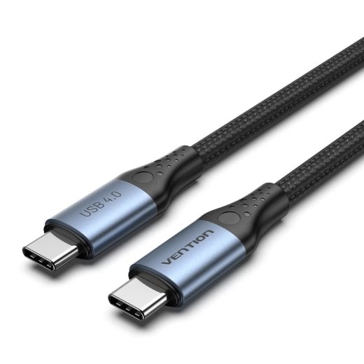 Vention USB 4.0 5A 40Gbps USB-C to C cable, braided, 1m