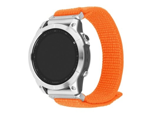 Fixed Sporty Strap for Garmin QuickFit 26mm 160-210 mm Orange Nylon