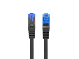 Lanberg Patchcord Cat.6A S/FTP LSZH CCA Black Fluke Passed PCF6A-10CC-0050-BK 0.5 m Black