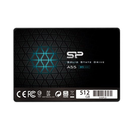 Silicon Power A55 512 SSD form factor 2.5" Solid-state drive interface SATA Read speed 560 MB/s Write speed 530 MB/s