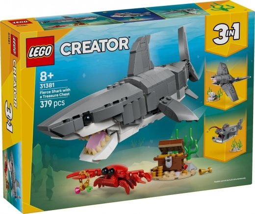 Blocks Creator 31381 Fierce Shark with a Treaasure Chest