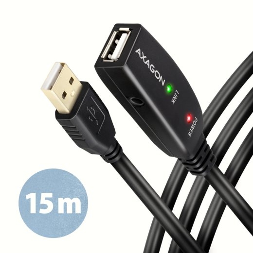 AXAGON USB repeater cable, 15 m ADR-215 USB Type A - USB Type A
