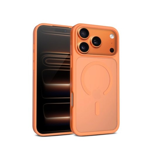 Crong Case MagSafe iPhone 17 Pro Orange Hybrid Matte