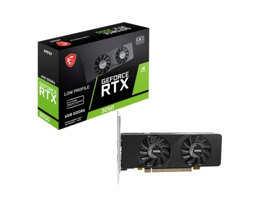 MSI GEFORCE RTX 3050 LP E 6G OC graphics card NVIDIA 6 GDDR6