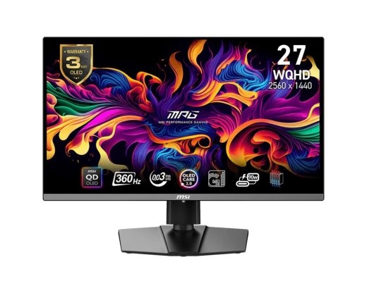 Msi Monitor MPG 271QRX QD-OLED 26.5 inches/LED/WQHD/FLAT/360Hz/Black