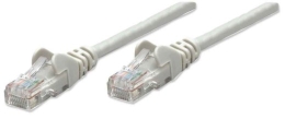 Intellinet Network Patch Cable, Cat5e, 2m, Grey, CCA, U/UTP, PVC, RJ45, Gold Plated Contacts, Snagless, Booted, Lifetime Warranty