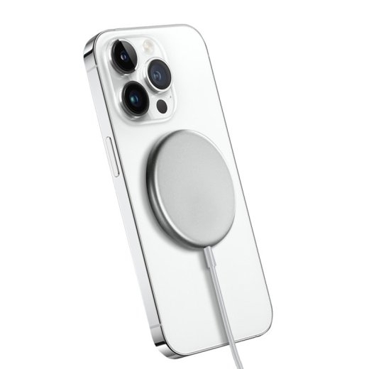 Crong Aluminium inductive charger silver