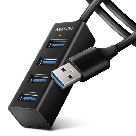 AXAGON Miniature metal four-port USB 3.2 Gen 1 hub HUE-M1AL