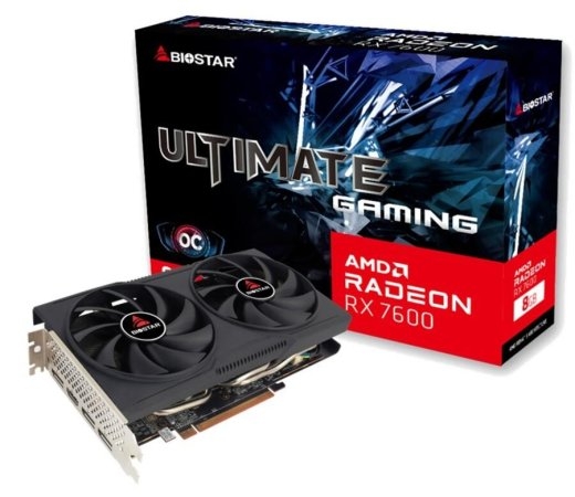Graphics Card BIOSTAR AMD Radeon RX 7600 2318 MHz 8 GDDR6 128 bit PCI Express 4.0 Active VA76S6RM81