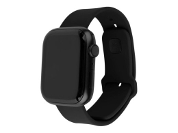 Fixed Sporty Strap Set for Apple Watch 42/44/45mm 170-235 mm Black Silicone