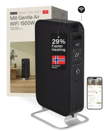 Mill Heater OIL1500WIFI3 Gentle Air Oil Filled Radiator 1500 W Suitable for rooms up to 22 m² Black