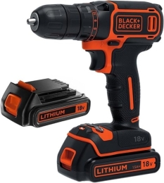 BLACK & DECKER Cordless Drill BDCDC18B-QW 18 V 2x1.5 Ah Li-Ion