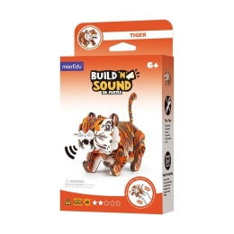 Mg Dystrybucja MierEdu Build and Listen 3D Puzzle - Tiger