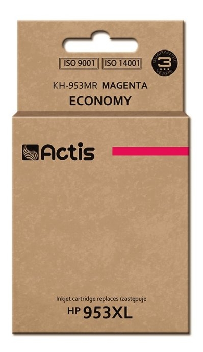Actis KH-953MR ink (replacement for HP 953XL F6U17AE; Standard; 25 ml; magenta) - New Chip