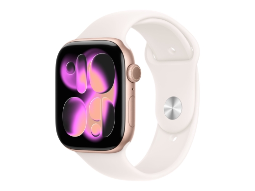 Apple Watch Series 11 GPS + Cellular 46mm Rose Gold Aluminium Case with Light Blush Sport Band - S/M Apple