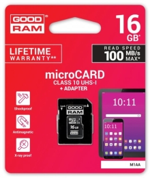 Memory card microSDHC 16GB CL10 + adapter