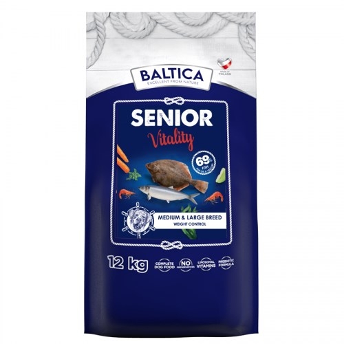 BALTICA Excellent Senior Vitality Baltic fish Medium and large breeds - dry dog food - 12kg