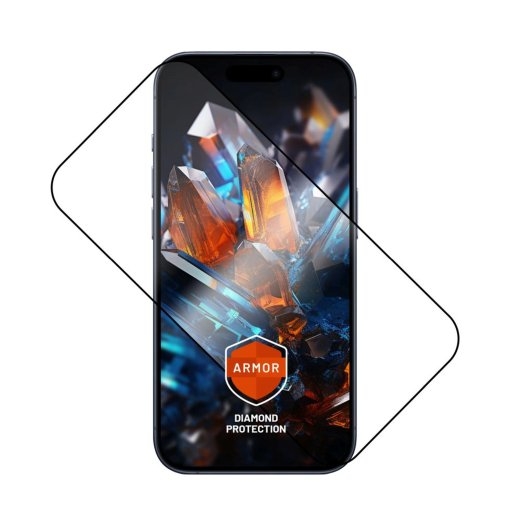 Fixed Screen protector Apple iPhone 17 Pro Max Tempered glass Black Armor with Anti-dust applicator and AR layer