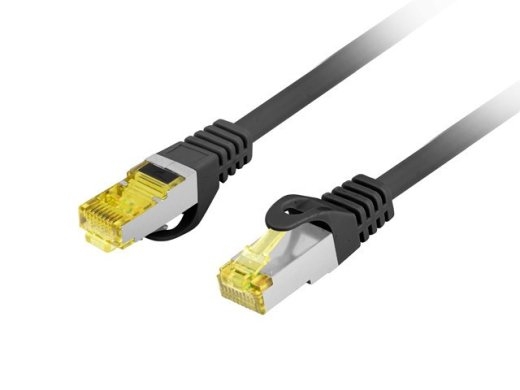 Patchcord cat.6a S/FTP LSZH CU 0.25m fluke passed black