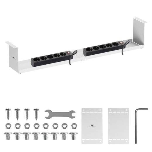 Maclean compact under-d esk organizer MC-107 W