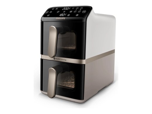 Philips Airfryer, Dual Basket NA462/80 4000 Series Capacity 10 L Power 2750 W RapidAir Silk White/Beige